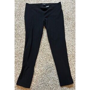 Eileen Fisher Pull On Pants Womens XL Black Elastic Waist Jersey Viscose USA